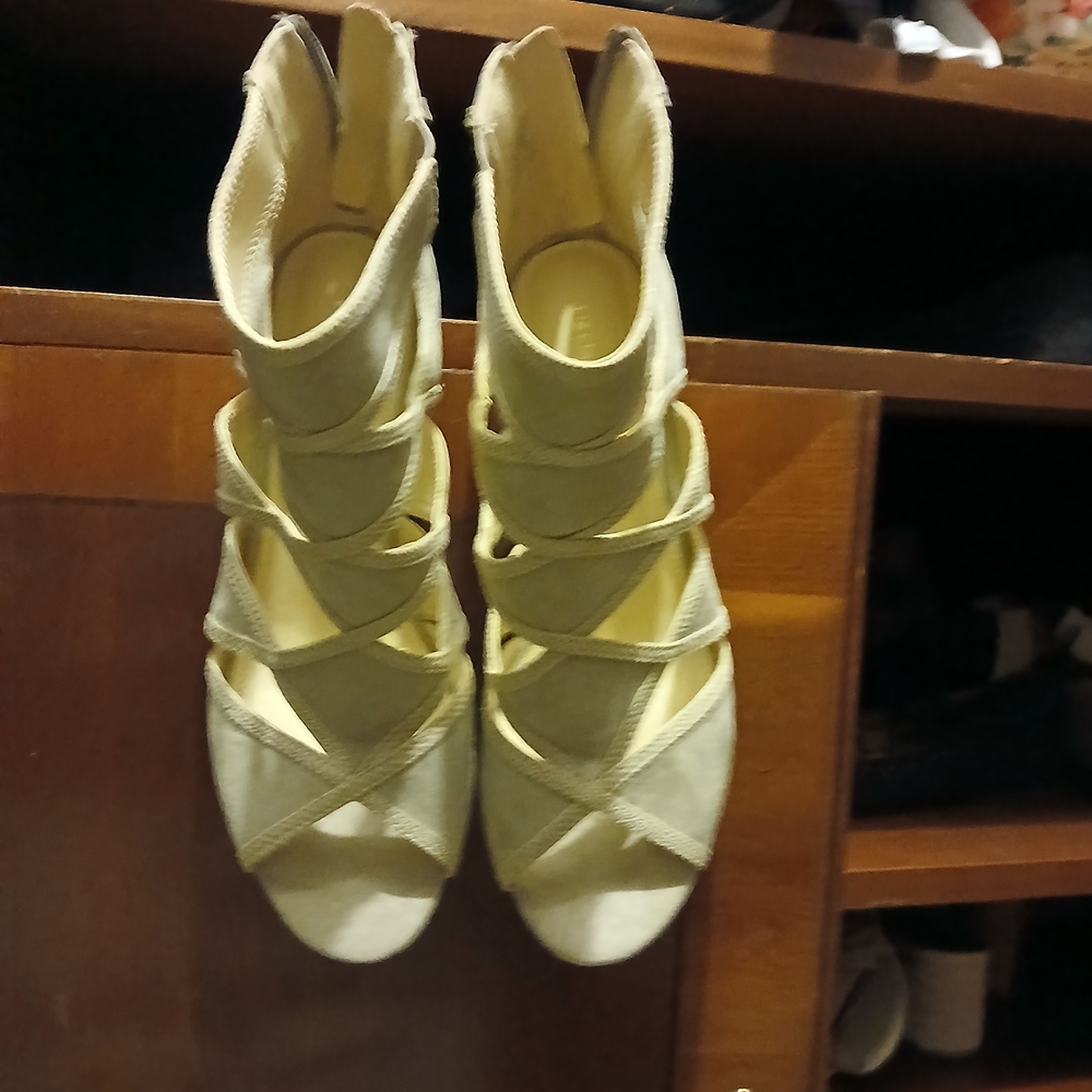 Chic Cream Strappy Women's Heels